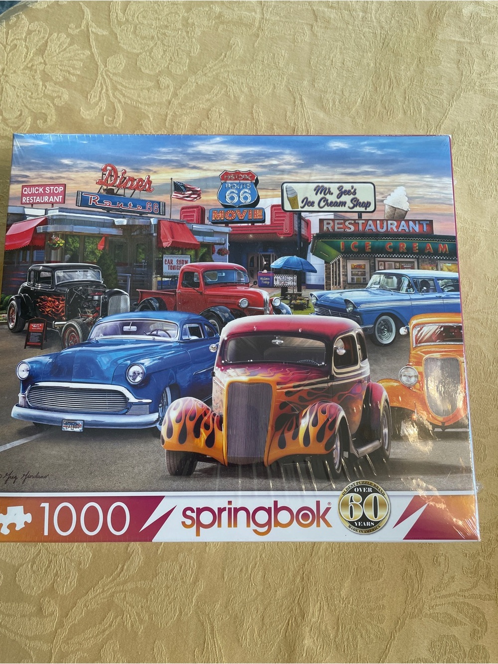 NIB Springbok 1000-Piece Classic Cars Puzzle - Multi Color